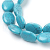 Flat Oval Gemstone Synthetic Turquoise Stone Beads Strands G-S113-11-3