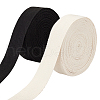 AHADERMAKER 2Pcs 2 Colors 10 Yards Flat Polycotton Ribbon OCOR-GA0001-68A-1