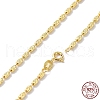925 Sterling Silver Bead Chains Necklace for Women NJEW-A014-01G-1