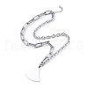 304 Stainless Steel Paperclip Chains & Cable Chain Jewelry Sets SJEW-K153-04P-2