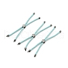 Half Finished Twisted Milan Rope Slider Bracelets FIND-G032-01B-04-1