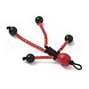 Halloween Theme Glass Seed & Natural Black Onyx & Synthetic Turquoise Beaded Pendants PALLOY-MZ00777-02-4