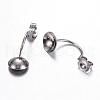 304 Stainless Steel Stud Earring Settings STAS-N0006-01P-1