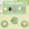   100Pcs 5 Style Natural Stone Connector Charms G-PH0001-83-7