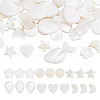 GOMAKERER 120Pcs 6 Styles Natural Shell Beads SHEL-GO0001-07-1