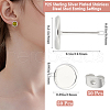 Beebeecraft 50Pcs Flat Round 304 Stainless Steel Stud Earring Settings STAS-BBC0005-84B-2