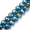 Electroplate Transparent Glass Beads Strands EGLA-N002-34B-G04-1