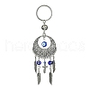 Handmade Lampwork Evil Eye Pendant Keychain KEYC-JKC00535-01-1