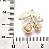Alloy Rhinestone Pendants PALLOY-T090-58KCG-3