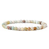4mm Round Natural Amazonite Beads Bracelet for Men KG3069-30-1