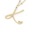 304 Stainless Steel Pendant Necklaces NJEW-H029-02G-K-1