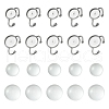 DIY Blank Dome 304 Stainless Steel Open Cuff Rings Making Kit DIY-YW0008-56-1