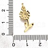 Rack Plating Brass Micro Pave Cubic Zirconia Pendants KK-K401-50B-G-3