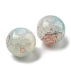 Transparent Crackle Glass Beads GLAA-D012-02C-4