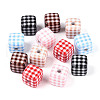 Printed Opaque Acrylic Beads MACR-N018-03-1