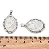 Natural White Shell Carved Mermaid Pendants KK-S506-03A-P-4