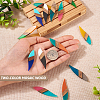 Biyun 14Pcs 7 Styles Resin & Walnut Wood Big Pendants RESI-BY0001-07-5