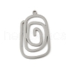 304 Stainless Steel Pendants STAS-G355-08B-P-1