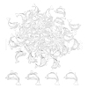 ARRICRAFT 100Pcs Transparent Acrylic Pendants TACR-AR0001-11-1