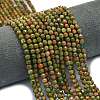 Natural Unakite Beads Strands G-A260-A41-01-1