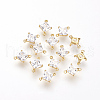 Brass Cubic Zirconia Links KK-Q669-40G-1