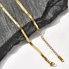 3mm Stainless Steel Flat Snake Chain Necklaces for Men Women NJEW-G160-03LG-1