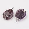 Natural Amethyst Big Pendants G-G956-A02-FF-2