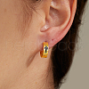 Minimalist Hip-hop Style Cross Stainless Steel Hoop Earrings YA3069-1