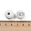 Spray Painted Wood European Beads WOOD-F017-09C-3