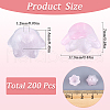 SOFPLATE 200Pcs Glass Bead Caps for Wind Chimes Making GLAA-SP0001-03C-2