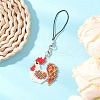 Glass Seed Bead Beaded Charm Mobile Straps HJEW-MZ00266-4