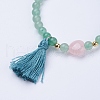 Tassel Charm Bracelets BJEW-P190-05B-2