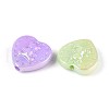 UV Plating Opaque Acrylic Beads OACR-T028-50-2