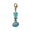 6Pcs Ocean Theme Alloy Pendant Decorations HJEW-JM02929-4