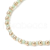 Bohemian Style Glass Seed Beaded and Brass Beaded Stretch Bracelets for Women BJEW-JB11801-4