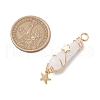 3Pcs 3 Styles Natural Mixed Stone Pointed Copper Wire Wrapped Faceted Bullet Big Pendants PALLOY-JF03572-3