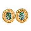 304 Stainless Steel Natural Paua Shell Stud Earrings EJEW-Z103-07G-4