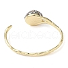 Mother's Day Jewellery Natural Pearl & Paua Shell Open Cuff Bangles BJEW-C068-01G-3