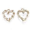 Brass Micro Pave Cubic Zirconia Charms X-KK-R111-066-2