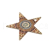 Geometric Alloy Sheet Printed Pendant Earrings Accessories PALLOY-E139-01G-02-2