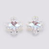 K9 Glass Rhinestone Pendants GLAA-K034-B02-1