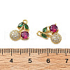 Brass Micro Pave Cubic Zirconia Pendants KK-P290-02B-G01-3