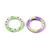 Spray Painted Alloy Spring Gate Rings PALLOY-T090-73-3