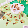 Kissitty Resin & Walnut Wood Big Pendants RESI-KS0001-04-16