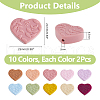 DICOSMETIC 20Pcs 10 Colors Silicone Focal Beads SIL-DC0001-63-2