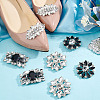AHADERMAKER 8Pcs 4 Styles Brass Rhinestone Shoe Decorations AJEW-GA0006-98-4