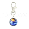 Galaxy Theme Luminous Glass Ball Pendant Decorations HJEW-JM02798-04-2