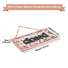 Crafans 2Pcs 2 Color Wooden Doorplate Decorations AJEW-CF0001-09-3