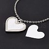 Sublimation Blank Aluminum Pendant Necklace X-NJEW-E020-02P-03-5