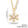 Elegant Brass Micro Pave Clear Cubic Zirconia Snowflake Hoop Earrings & Pendant Necklaces for Women ET8021-3-1
